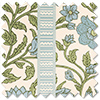 Petal & Block Latika Stripe, Neem - Roman Blind